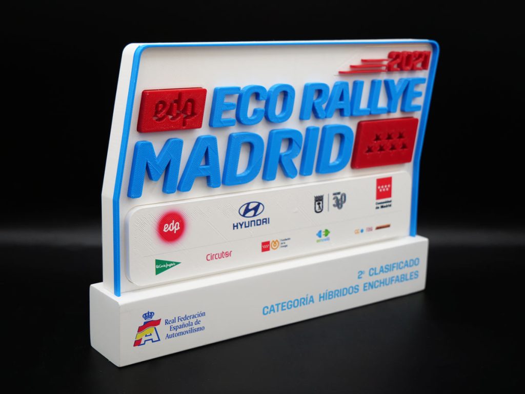 Custom Trophy Left Side - Eco Rallye Madrid Royal Spanish Automobile Federation 2021