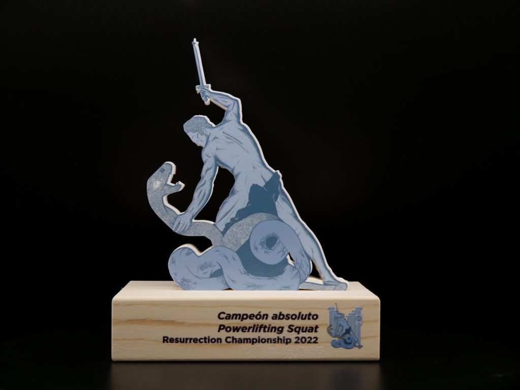 Custom Trophy - Absolute Champion Powerlifting Squat Resurrection Championship 2022
