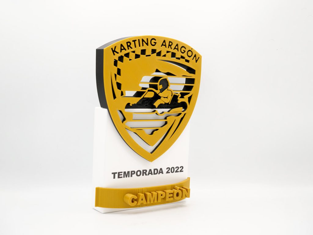 Custom Right Side Trophy - Aragon Karting Champion 2022