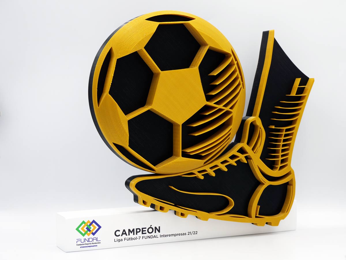 Custom Right Side Trophy - FUNDAL Intercompany 7-a-side Soccer League 2022