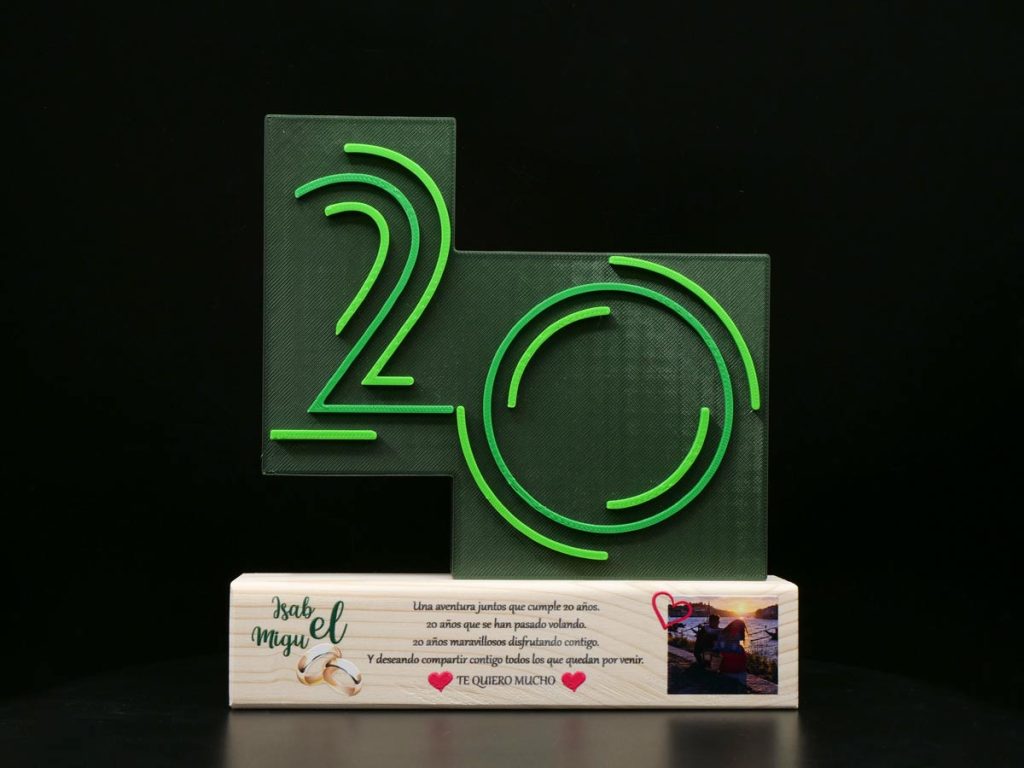 Custom Plaque - 20th Anniversary Isabel and Miguel