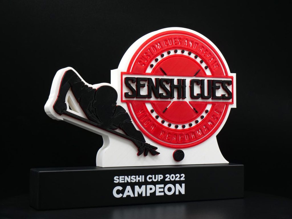 Custom Right Side Trophy - Senshi Cues Cup Billiards Champion 2022