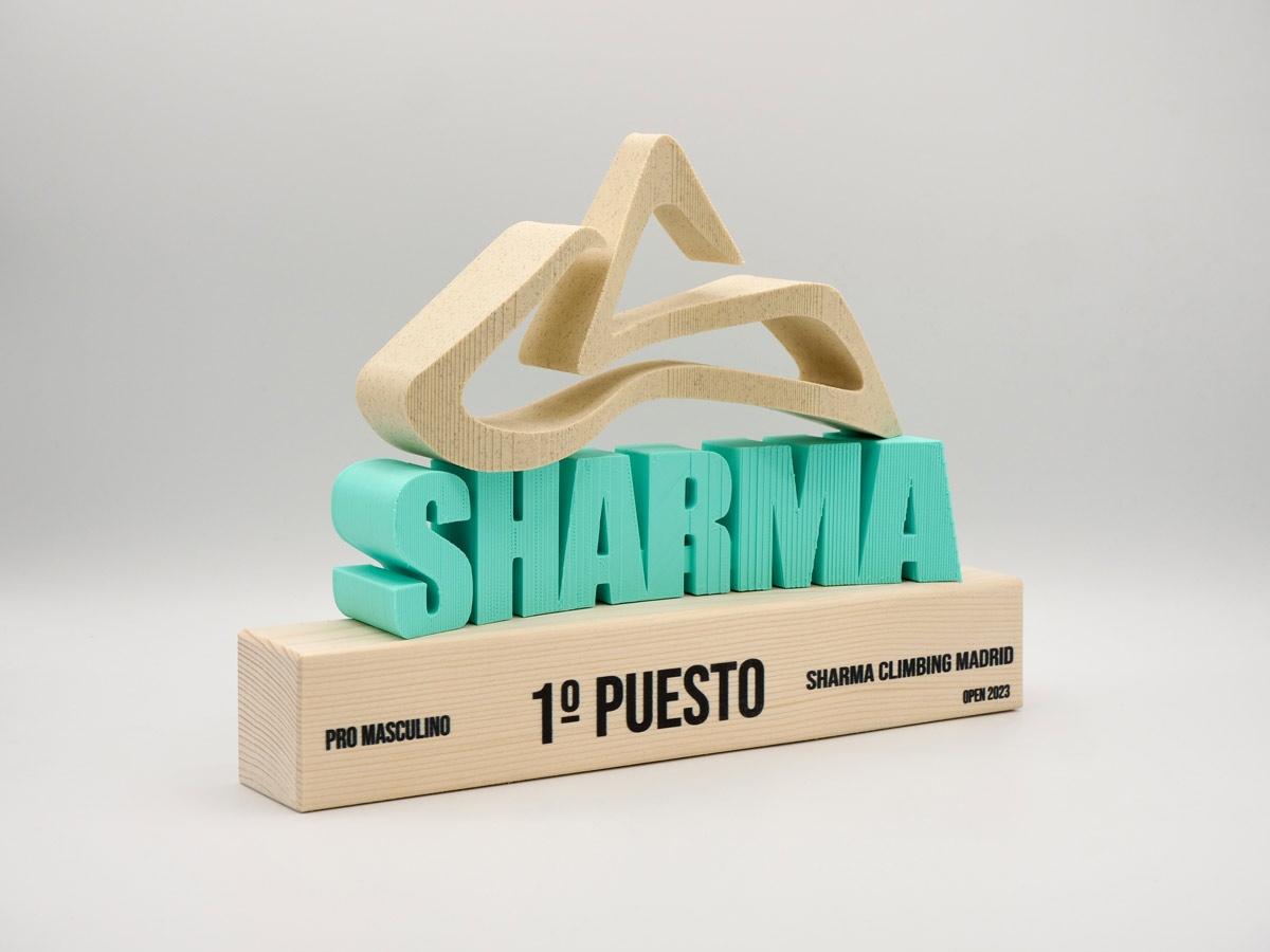 Custom Right Side Trophy - 1st Place Sharma Climbing Madrid Open 2023