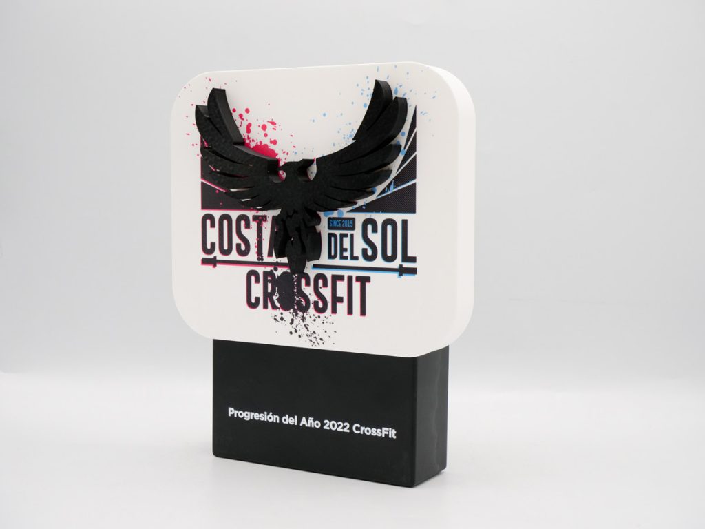 Custom Left Side Trophy - Costa del Sol Crossfit 2022 Year Progression