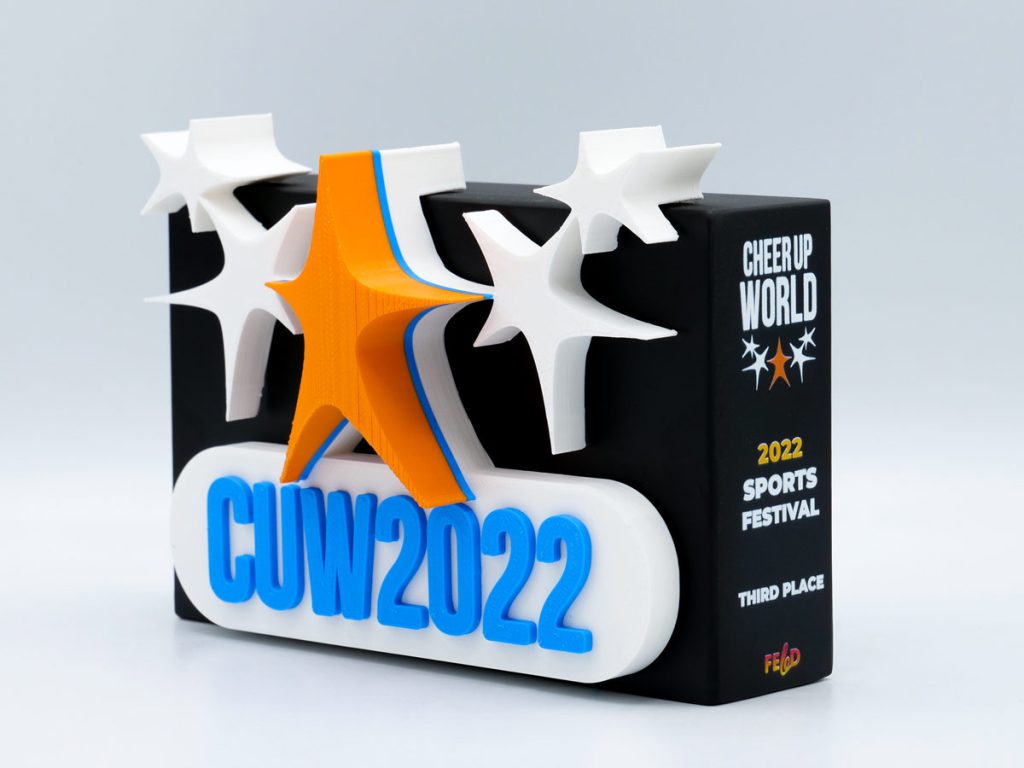Custom Left Side Trophy - Cheer up World Sports Festival CUW 2022