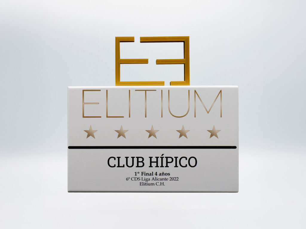 Custom Right Side Trophy - 3º Rider 3B Elitium Club Hípico