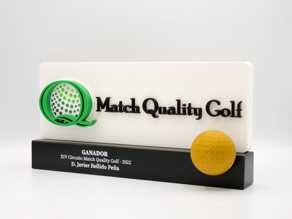 Custom Left Side Trophy - Winner XIV Match Quality Golf Tour 2022
