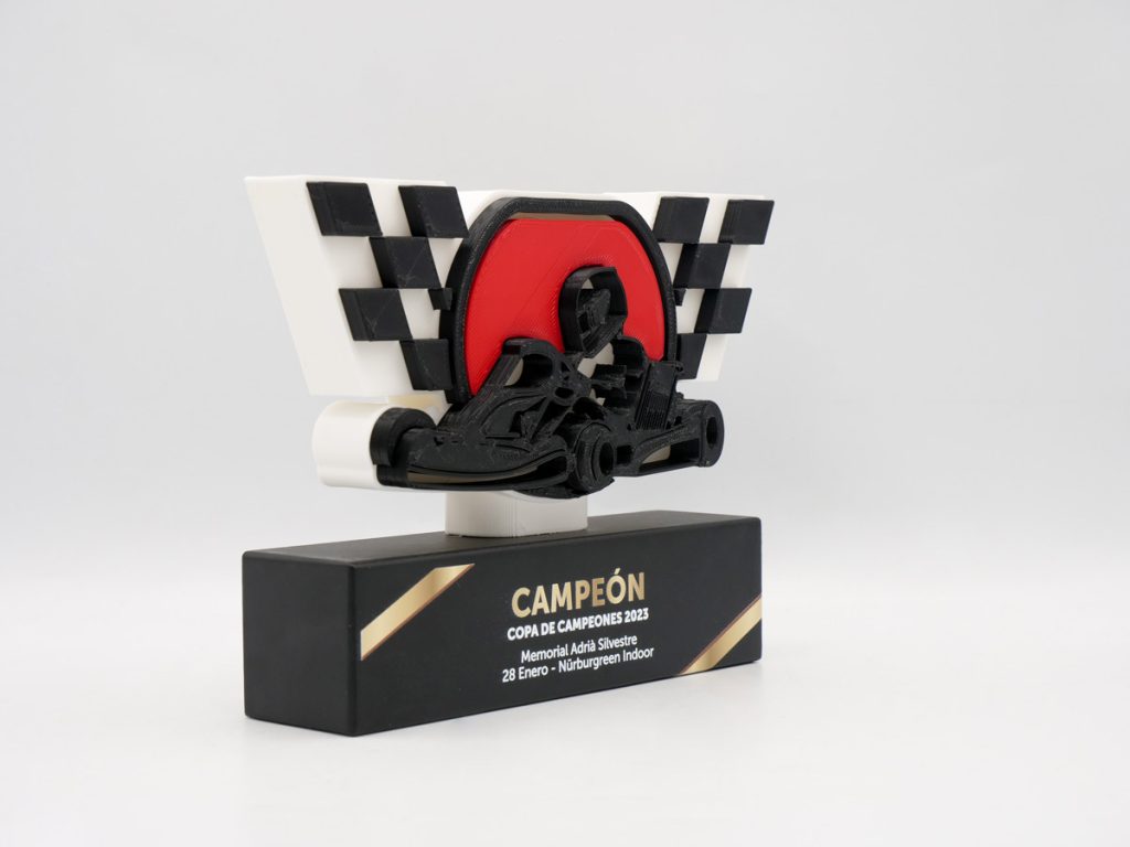Custom Right Side Trophy - Karting Champions Cup Champion 2023