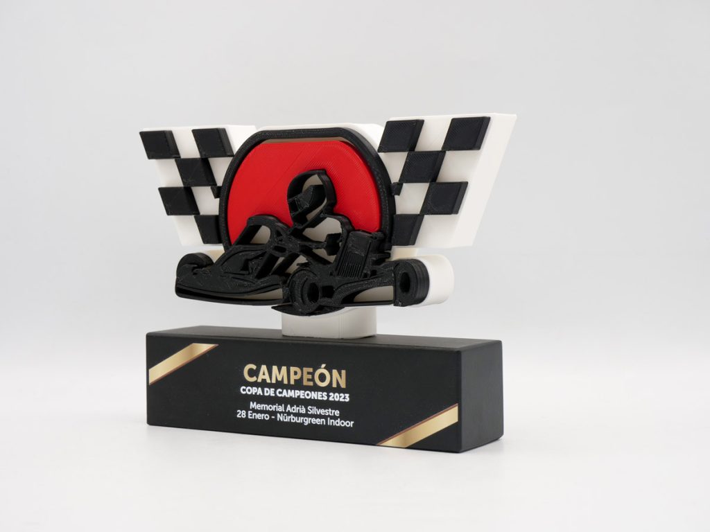 Custom Left Side Trophy - Karting Champions Cup Champion 2023
