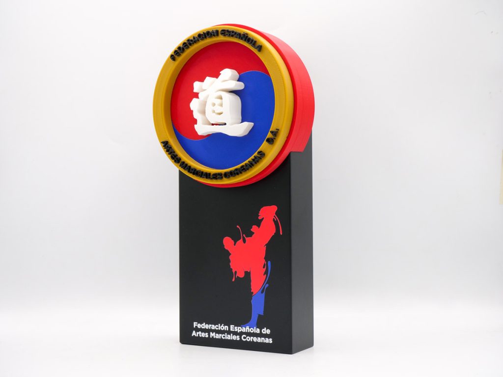 Custom Left Side Trophy - Spanish Federation of Korean Martial Arts