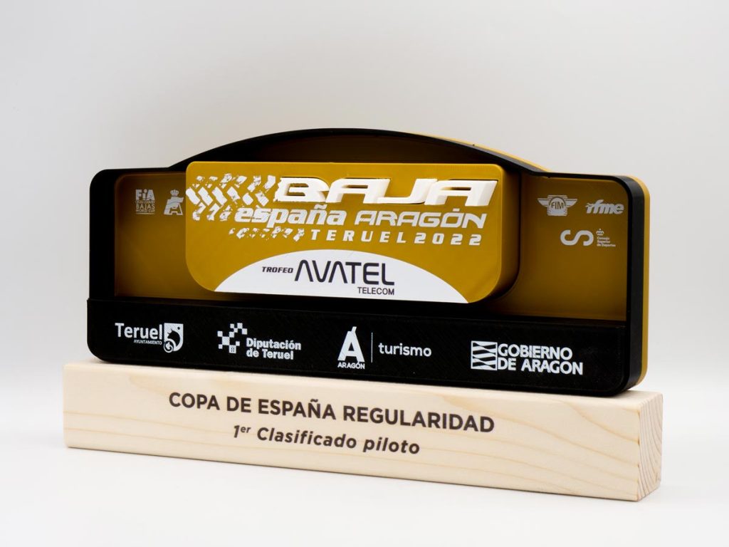 Custom Left Side Trophy - 1st Classified in the Spanish Regularity Cup Avatel Trophy