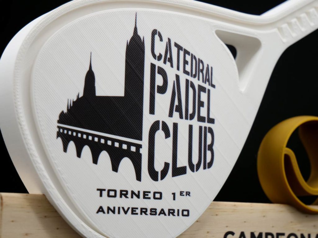 Custom Trophy Detail - Champion 1st Anniversary Tournament Catedral Pádel Club 2022