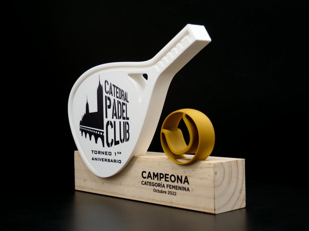 Custom Left Side Trophy - Champion 1st Anniversary Tournament Catedral Pádel Club 2022