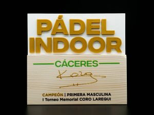 Custom Trophy - Champion I Coro Larequi Memorial Tournament Indoor Padel Indoor Cáceres 2022
