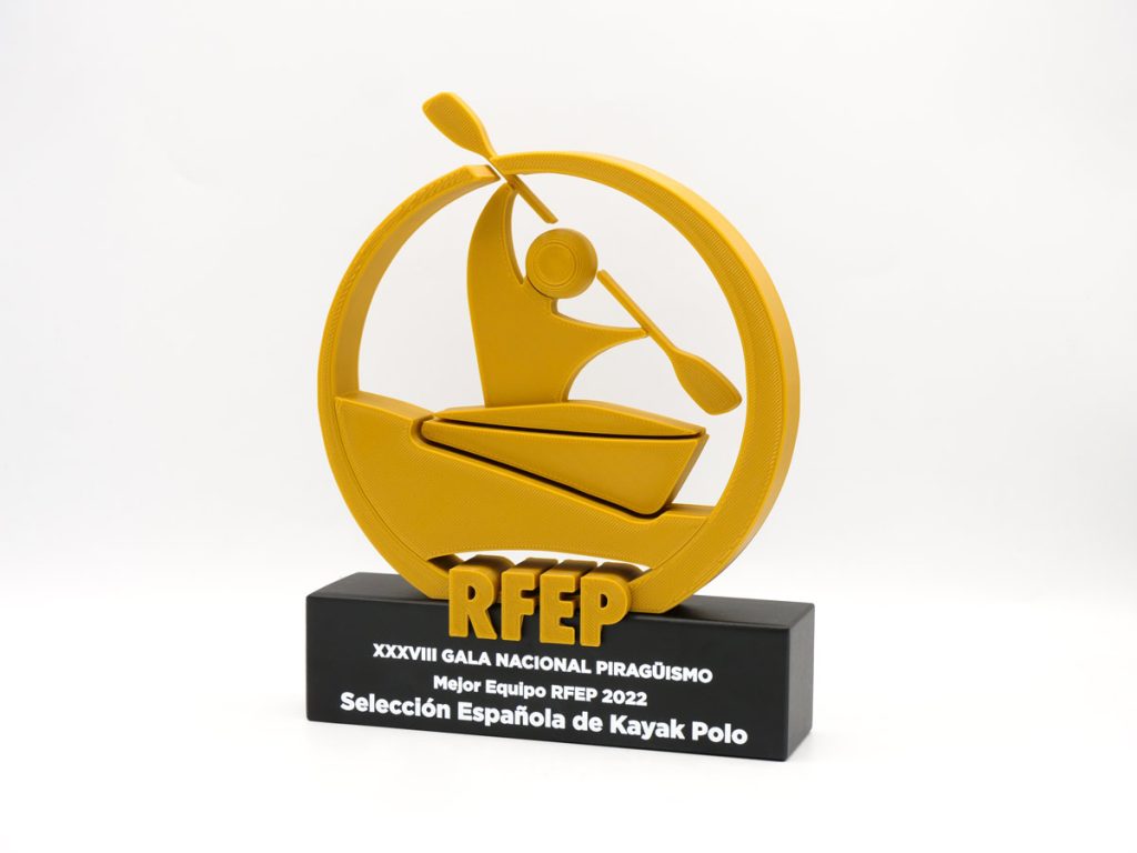 Custom Left Side Trophy - Best Team RFEP XXXVIII National Canoeing Gala 2022