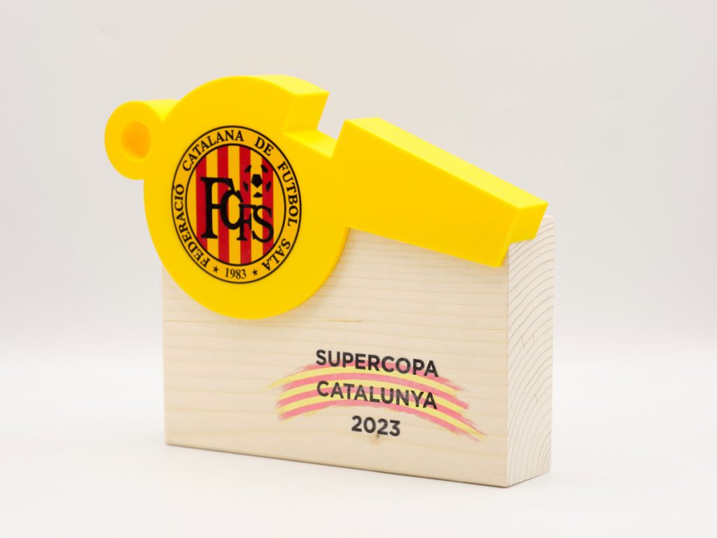 Custom Left Side Trophy - Mention Referee FCFS Supercopa Catalunya 2023