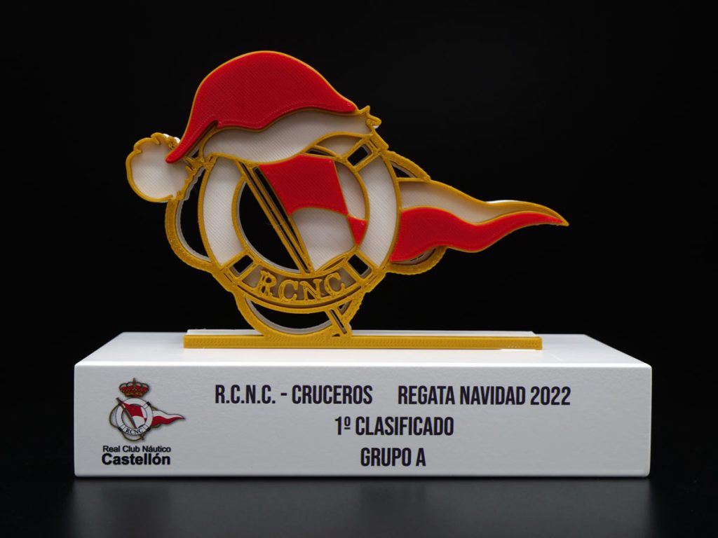 Custom Trophy - 1st Classified Christmas Regatta RCNC Cruceros 2022