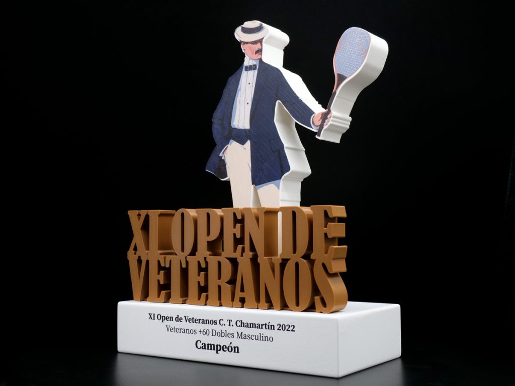 Custom Left Side Trophy - Champion of the XI Chamartín 2022 Veterans Open