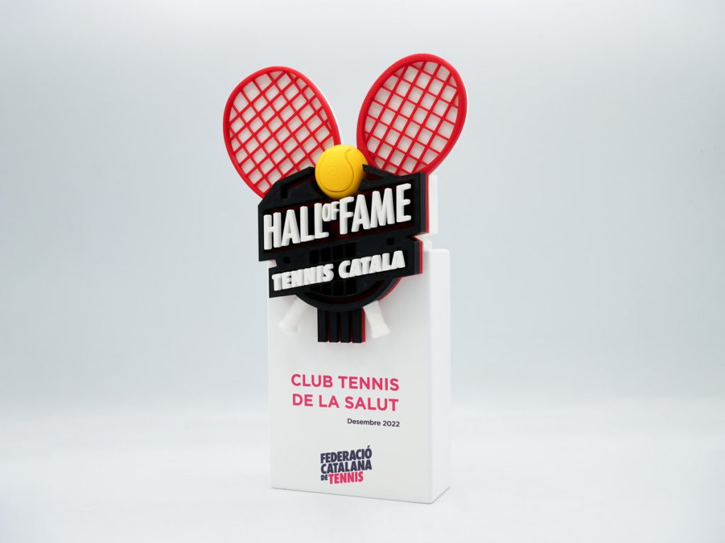 Custom Left Side Trophy - Hall of Fame Club Tennis de la Salut 2022