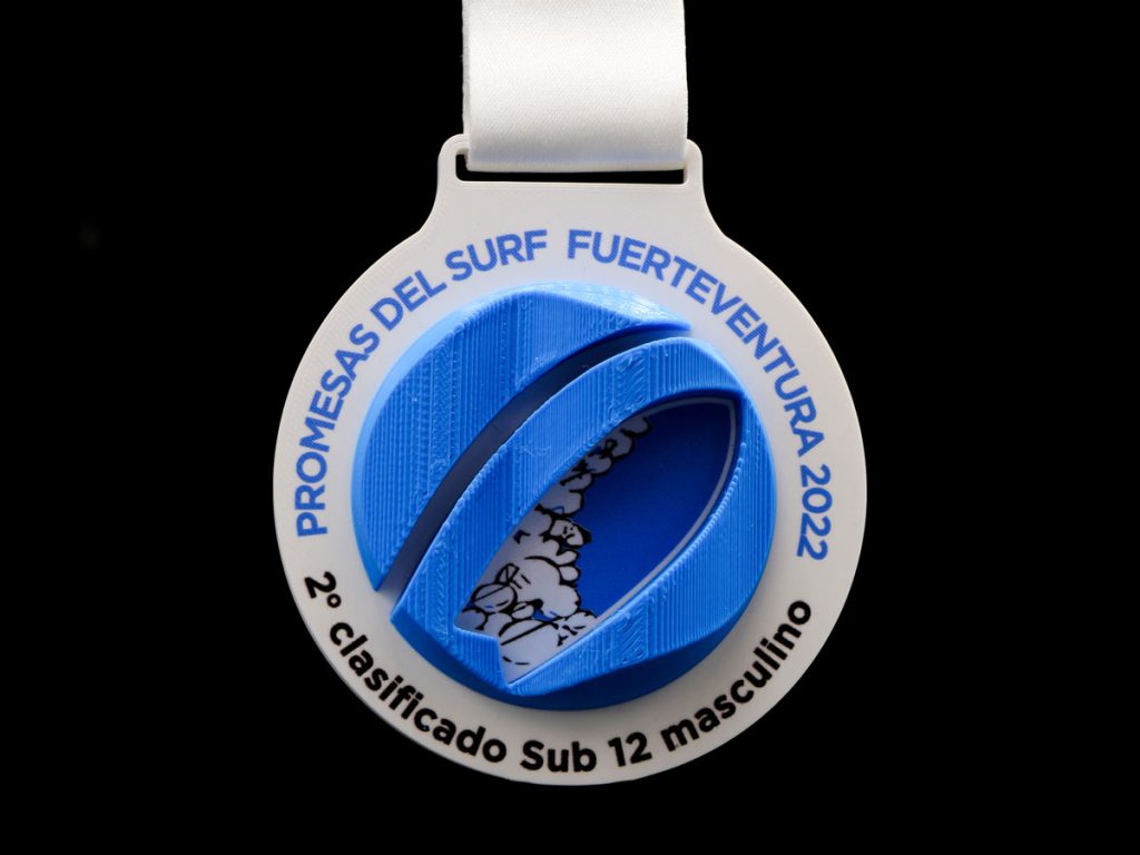 Custom Medals - 2nd Place Under 12 Male Surf Promises Fuerteventura 2022