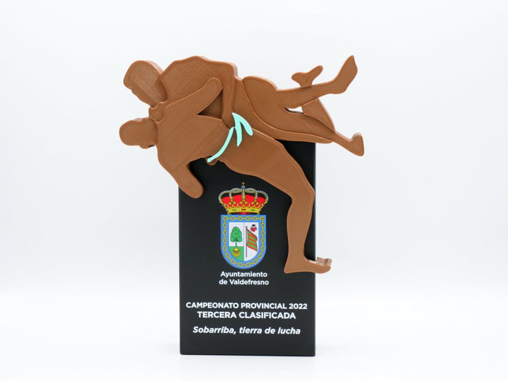 Custom Trophy - Third Classified Provincial Wrestling Championship Valdefresno City Council 2022