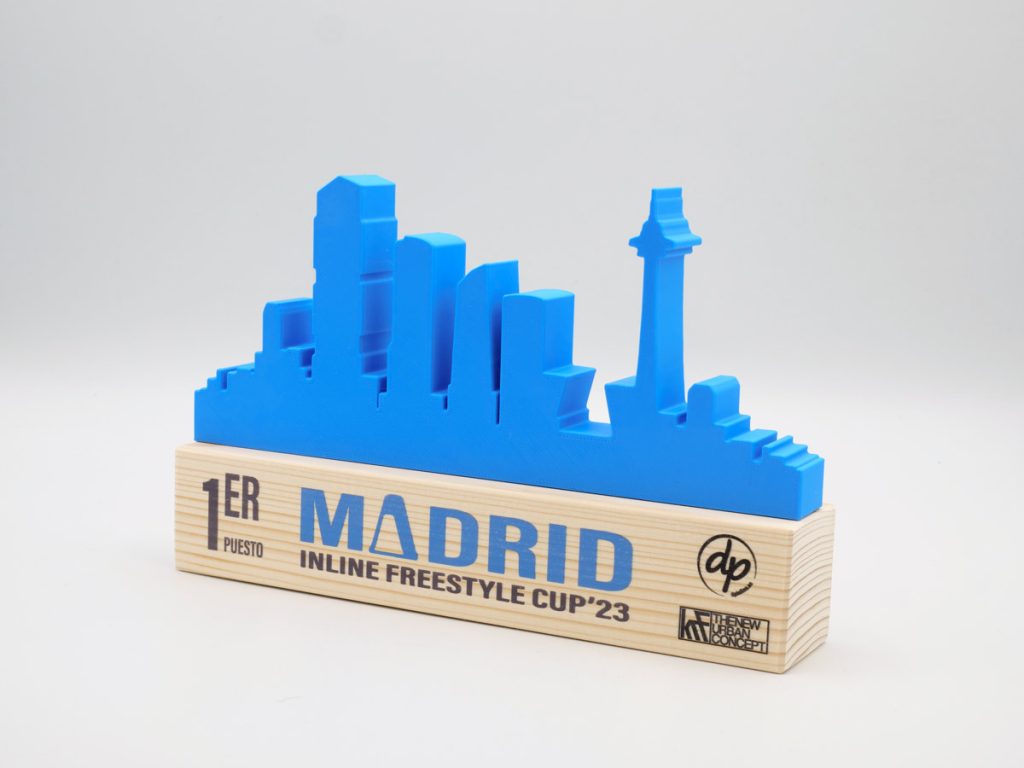 Custom Left Side Trophy - 1st Place Madrid Inline Freestyle Cup 2023