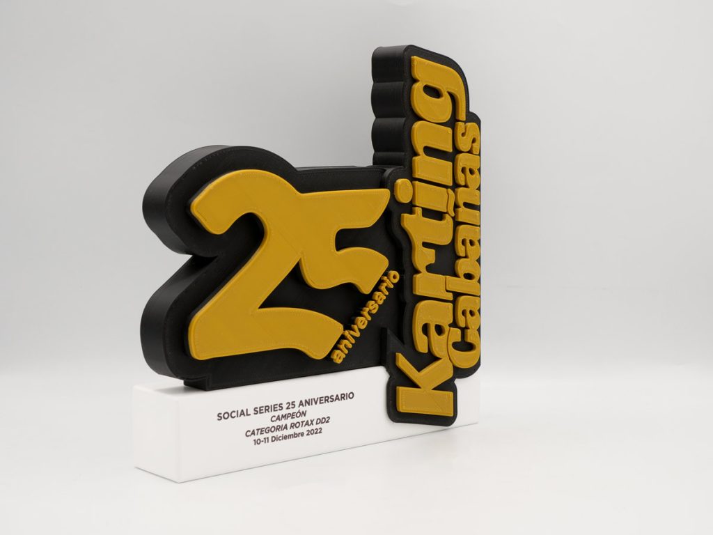 Custom Right Side Trophy - Rotax DD2 Social Series 25th Anniversary 2022 Rotax Category Champion