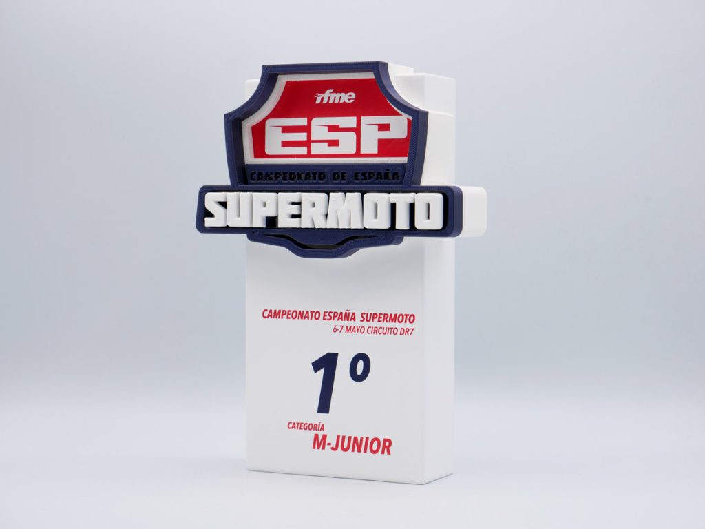 Custom Left Side Trophy - 1st Category M-Junor Spanish Supermoto Championship