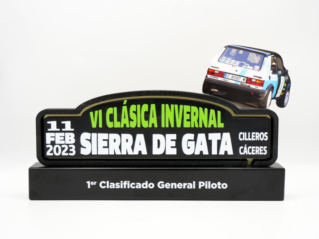 Custom Trophy - 1st Overall Classified Driver VI Clásica Invernal Sierra de Gata 2023