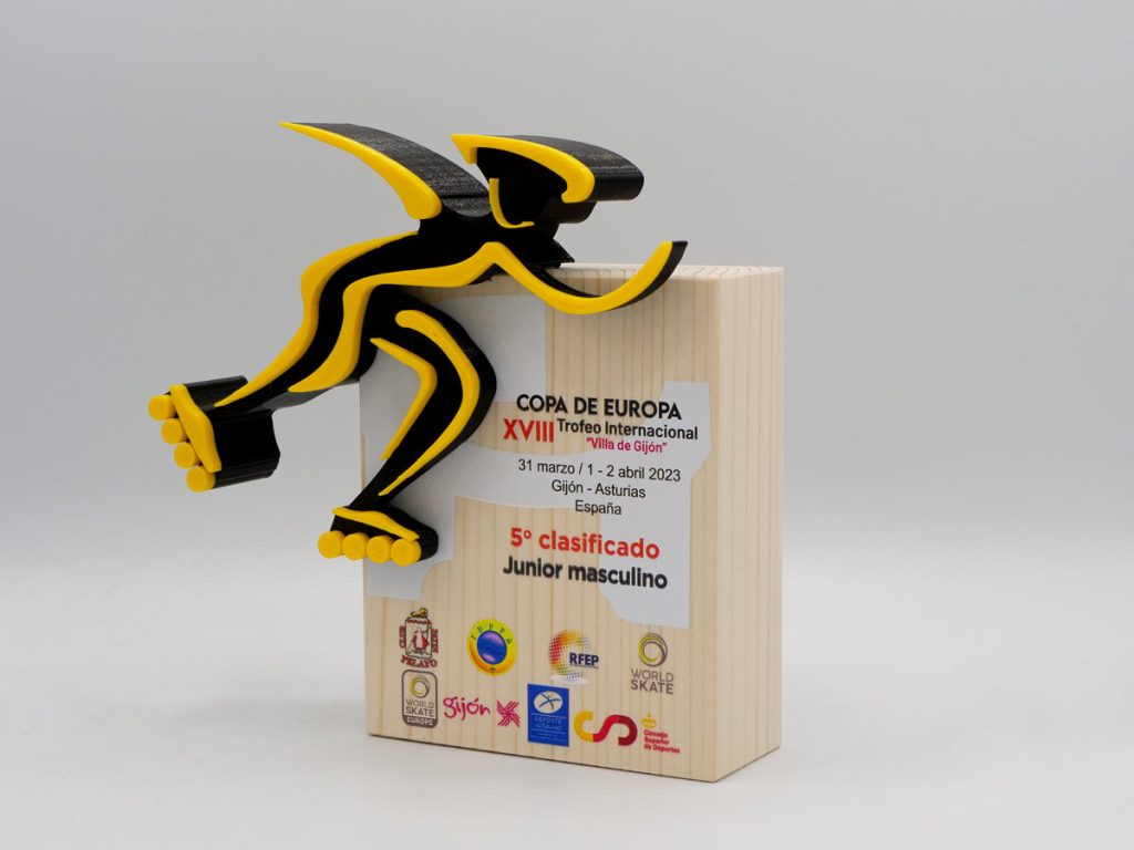 Custom Left Side Trophy - 5th Junior Men's European Cup XVIII Trofeo Villa de Gijón