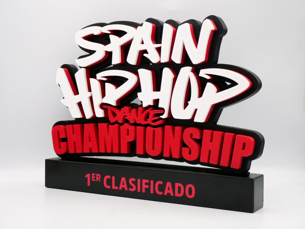 Custom Left Side Trophy - 1º Classified Spain Hip Hop Dance Championship