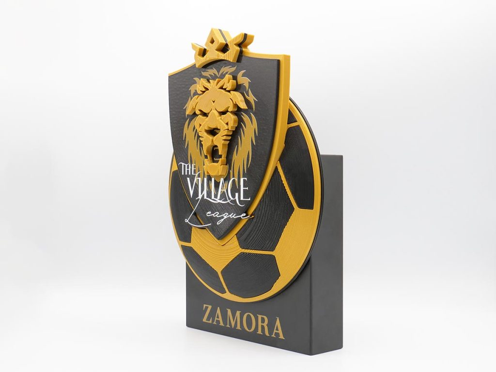 Custom Trophy Detail - The Village League Zamora Trophy