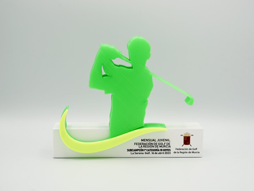 Custom Trophy - Runner-up 1st Category Murcia Golf Federation 2023