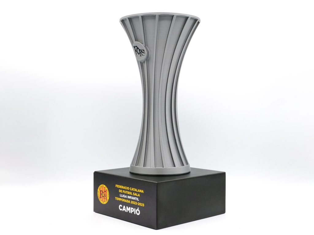 Custom Left Side Trophy - Champion Catalan Federation of Futsal Children's Indoor Football League